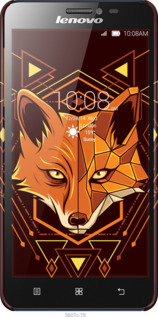 3D пластиковый глянцевый чехол Лиса геометрия для Lenovo S850 - 5607c-78 изображение 