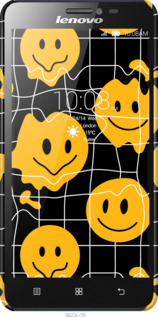 3D пластиковый матовый чехол Смайлы v3 для Lenovo S850 - 5623m-78 изображение 