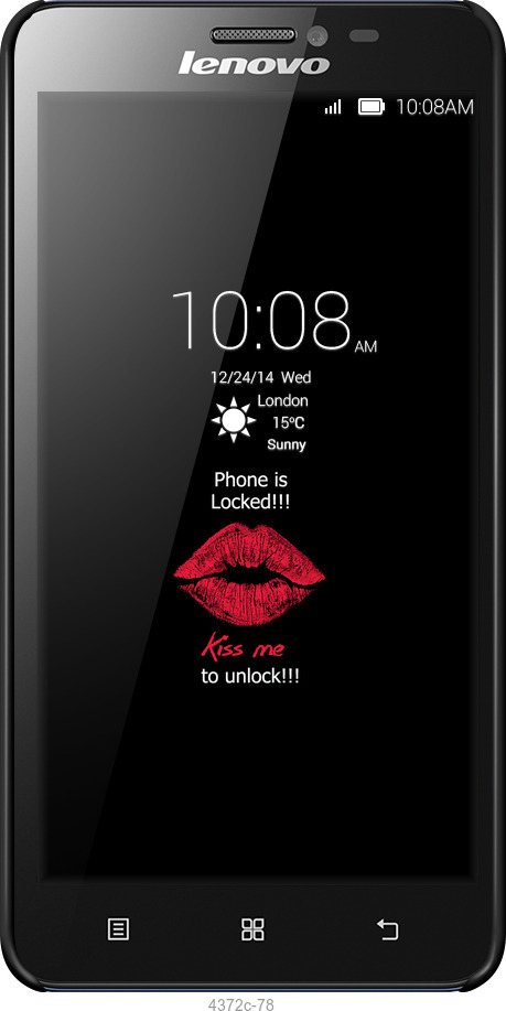 3D пластиковый глянцевый чехол Разблокируй-поцелуй для Lenovo S850 - 4372c-78 изображение 