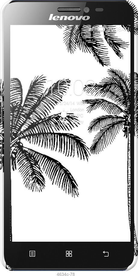 3D пластиковий матовий чехол Пальми1 для Lenovo S850 - 4634m-78 изображение 