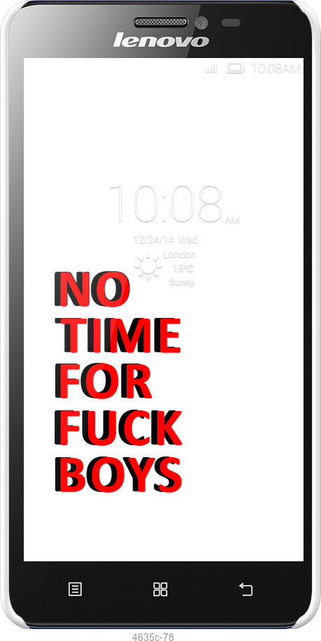 3D пластиковий матовий чехол Немає часу для Lenovo S850 - 4635m-78 изображение 