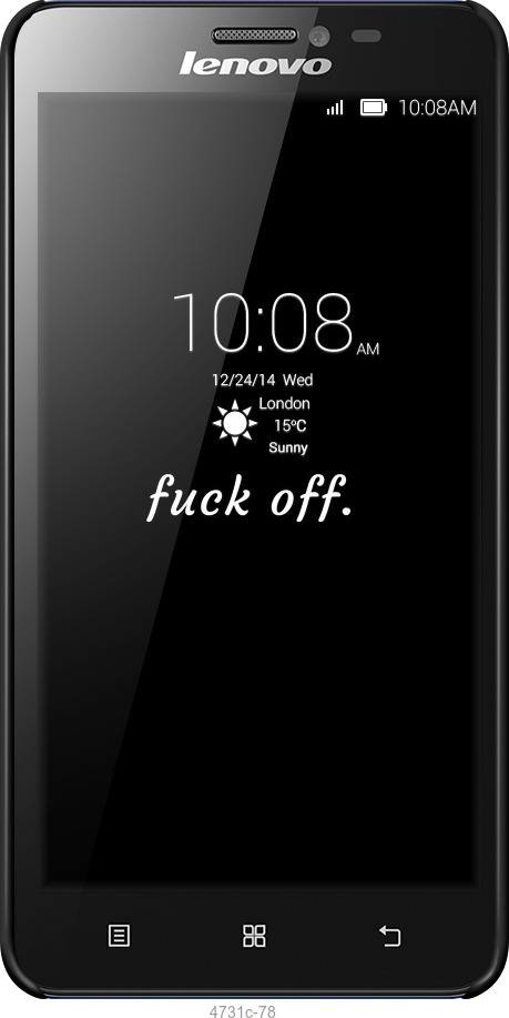 3D пластиковий матовий чехол Fuck off для Lenovo S850 - 4731m-78 изображение 
