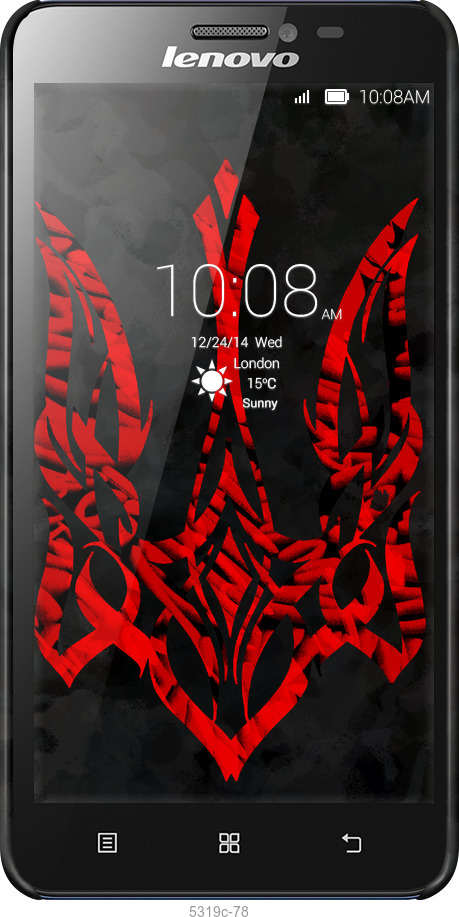 3D пластиковий глянцевий чехол Герб України  для Lenovo S850 - 5319c-78 изображение 