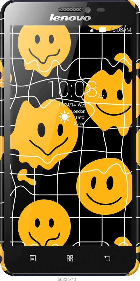 3D пластиковый матовый чехол Смайлы v3 для Lenovo S850 - 5623m-78 изображение 