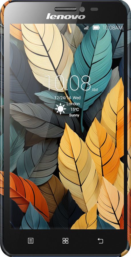 3D пластиковый глянцевый чехол Кольорове листя для Lenovo S850 - 5644c-78 изображение 
