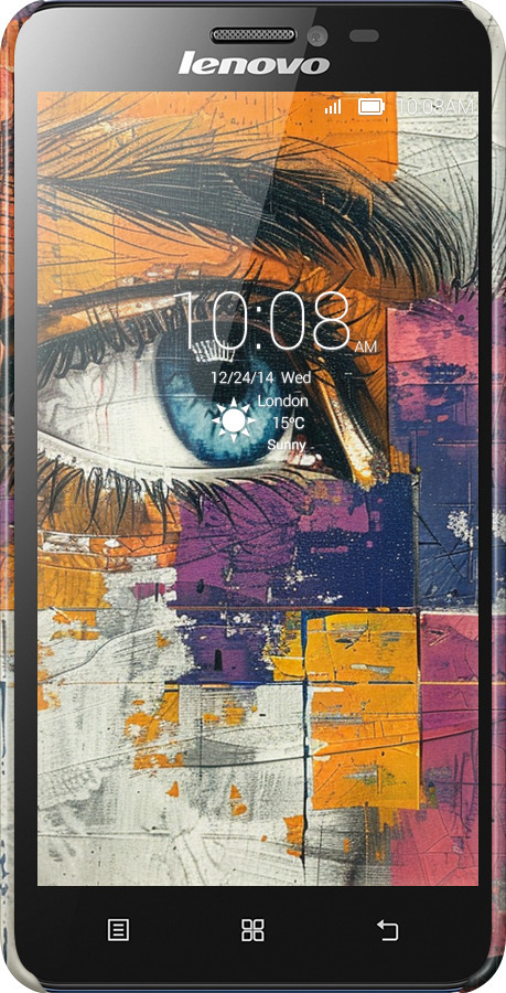 3D пластиковий матовий чехол Кольорова фреска для Lenovo S850 - 6032m-78 изображение 