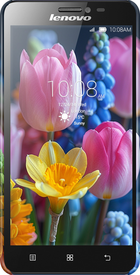 3D пластиковий матовий чехол Весняні квіти для Lenovo S850 - 6058m-78 изображение 