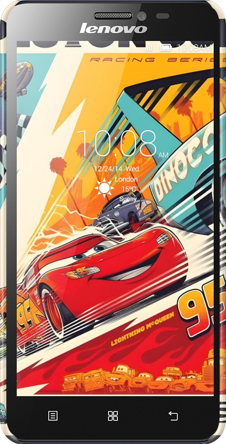 3D пластиковий матовий чехол Тачки для Lenovo S850 - 6288m-78 изображение 