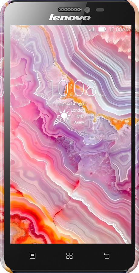3D пластиковий глянцевий чехол Мрамор 2 для Lenovo S850 - 6307c-78 изображение 
