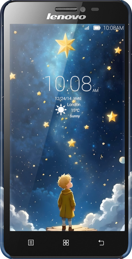 3D пластиковый глянцевый чехол Маленький принц для Lenovo S850 - 6326c-78 изображение 