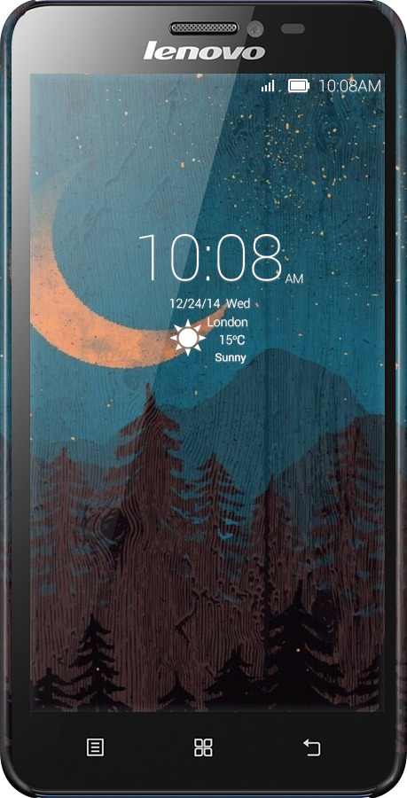 3D пластиковый матовый чехол Звездный лес для Lenovo S850 - 6480m-78 изображение 