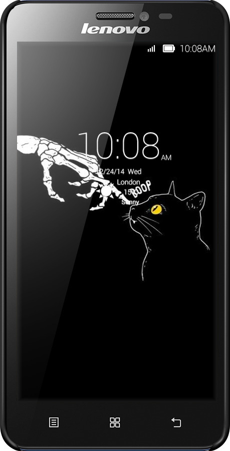 3D пластиковый матовый чехол Кошка для Lenovo S850 - 6505m-78 изображение 