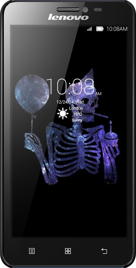 3D пластиковый глянцевый чехол Скелетное искусство для Lenovo S850 - 6536c-78 изображение 