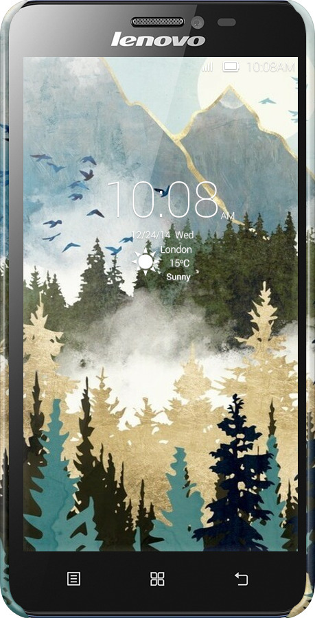 3D пластиковый матовый чехол С изображением лесного пейзажа для Lenovo S850 - 6548m-78 изображение 