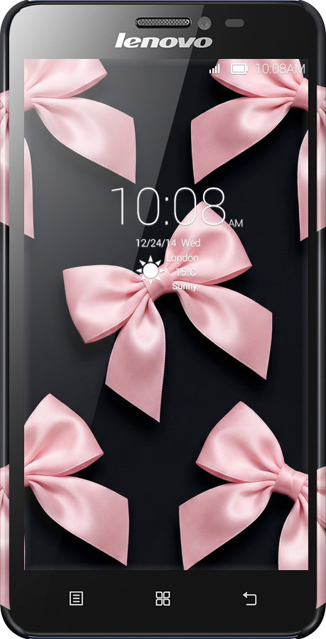3D пластиковый матовый чехол Coquette Ribbons Dark Coquette для Lenovo S850 - 6767m-78 изображение 