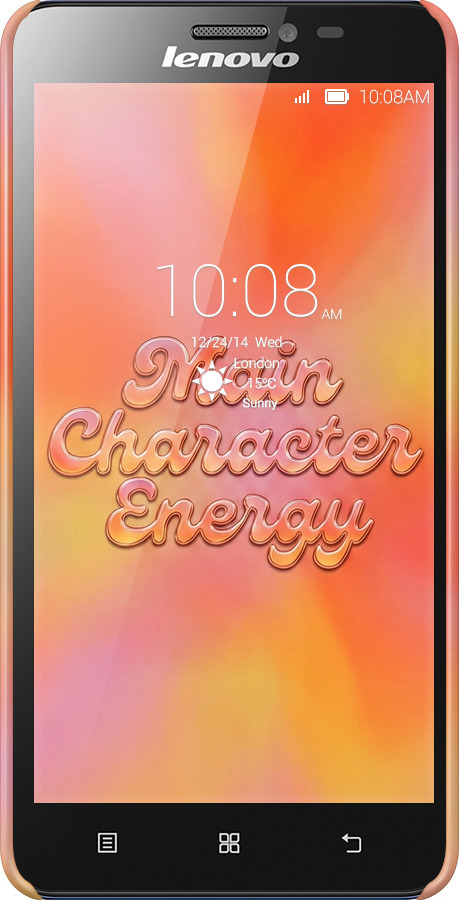 3D пластиковый матовый чехол Aura Gradient Main Character Energy Aesthetic Y2K для Lenovo S850 - 6783m-78 изображение 