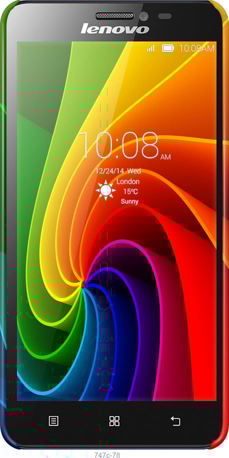 3D пластиковый матовый чехол Радужный вихрь для Lenovo S850 - 747m-78 изображение 