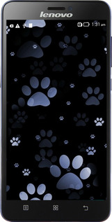 Силиконовый чехол С синими отпечатками лап для Lenovo S850 - 6441u-78 изображение 