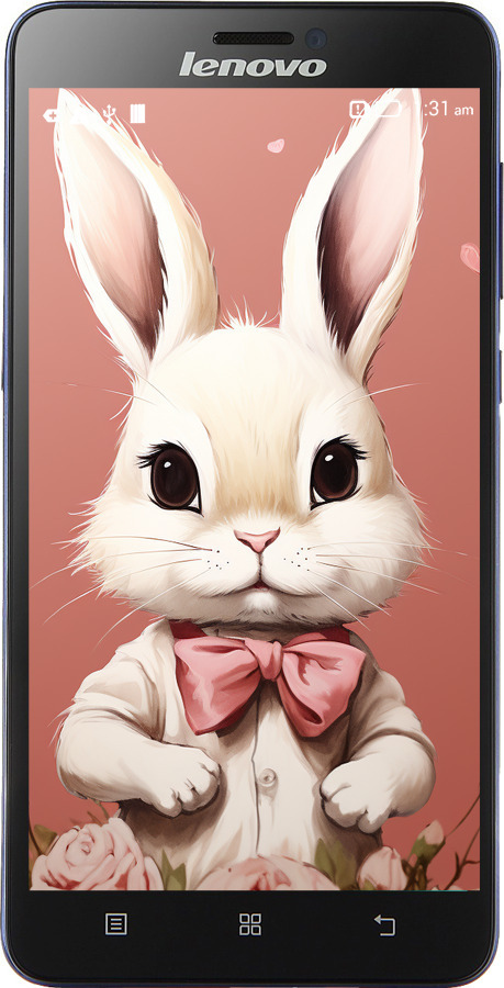 Силиконовый чехол Зайчик для Lenovo S850 - 5669u-78 изображение 