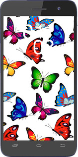 Силиконовый чехол Красочные мотыльки для Lenovo S858T - 4761u-374 изображение 