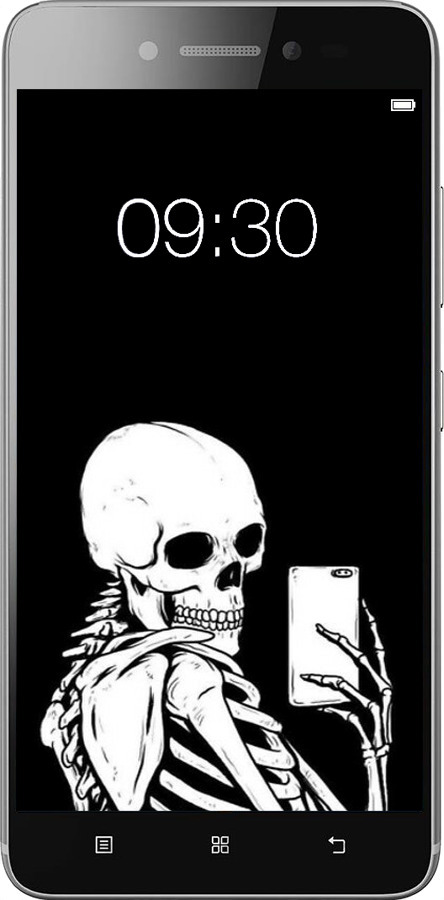 Силиконовый чехол Скелет делает Selfie для Lenovo S90 - 6535u-115 изображение 
