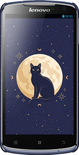 3D пластиковый глянцевый чехол Cute Cat Celestial/Witchy для Lenovo S920 - 6787c-53 изображение 