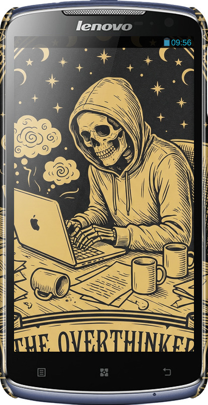 3D пластиковий глянцевий чехол The Overthinker для Lenovo S920 - 6774c-53 изображение 