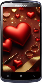 Силиконовый чехол Сердечки v3 для Lenovo S920 - 5833u-53 изображение 