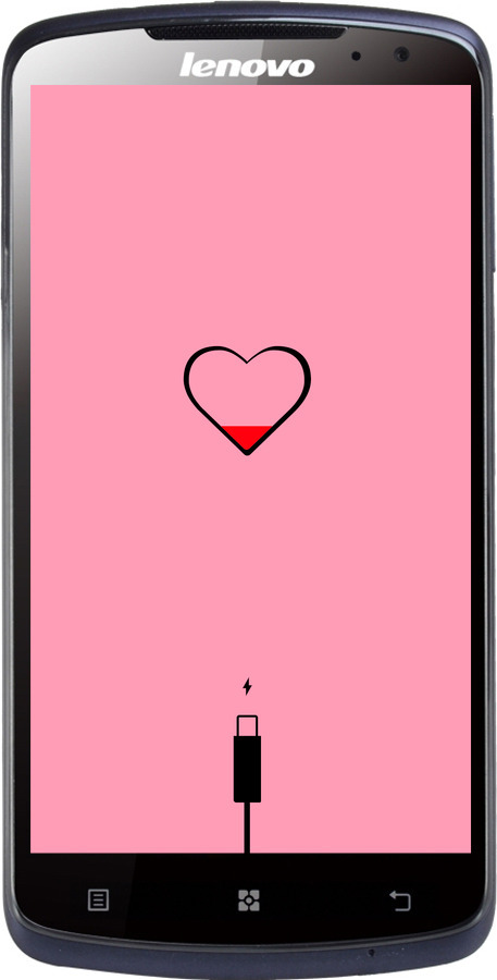 Силиконовый чехол Подзарядка сердца1 для Lenovo S920 - 4275u-53 изображение 
