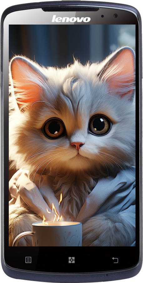 Силиконовый чехол White cat для Lenovo S920 - 5646u-53 изображение 