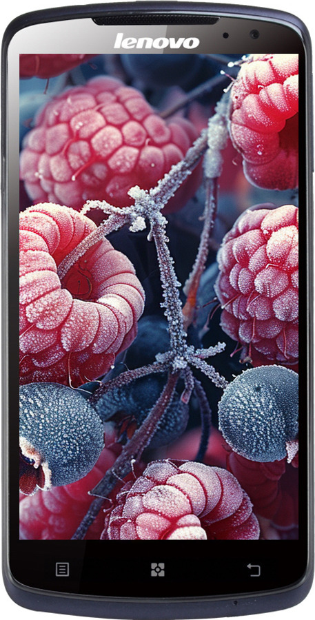 Силиконовый чехол Морозные ягоды для Lenovo S920 - 6033u-53 изображение 