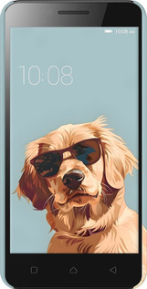 3D пластиковый матовый чехол Пес в очках для Lenovo Vibe C A2020 - 6381m-283 изображение 