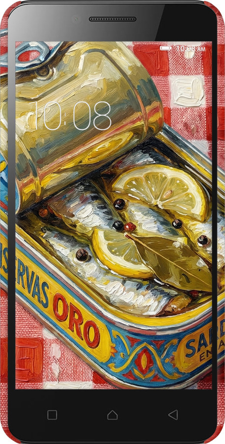 3D пластиковый матовый чехол Vintage Sardine Tin Phone для Lenovo Vibe C A2020 - 6772m-283 изображение 