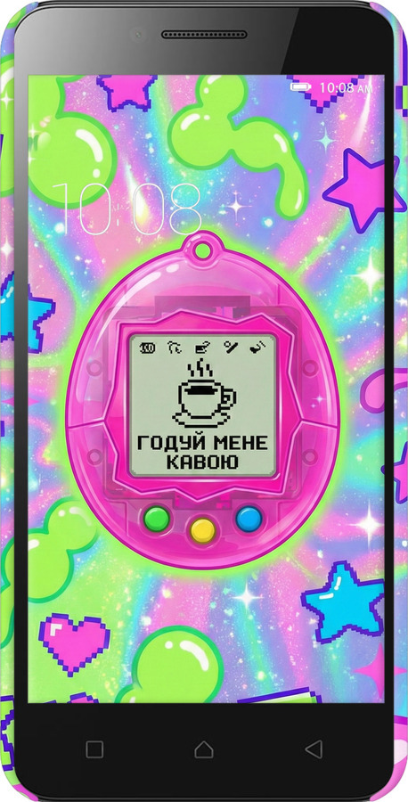 3D пластиковий матовий чехол Y2K Aesthetic Retro Pet: Годуй мене кавою для Lenovo Vibe C A2020 - 6784m-283 изображение 