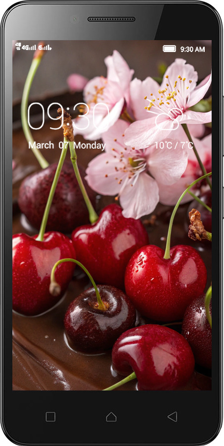 Силіконовий чехол Вишня у шоколаді для Lenovo Vibe C A2020 - 6698u-283 изображение 