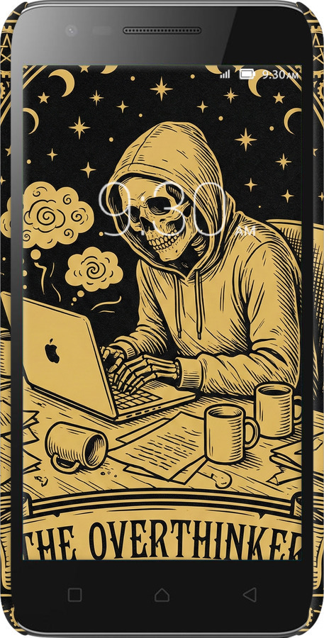 3D пластиковый матовый чехол The Overthinker для Lenovo Vibe C2 - 6774m-397 изображение 