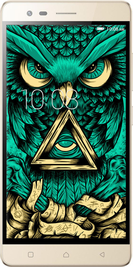 Силиконовый чехол Сова Арт-тату для Lenovo Vibe K5 Note Pro - 3971u-394 изображение 