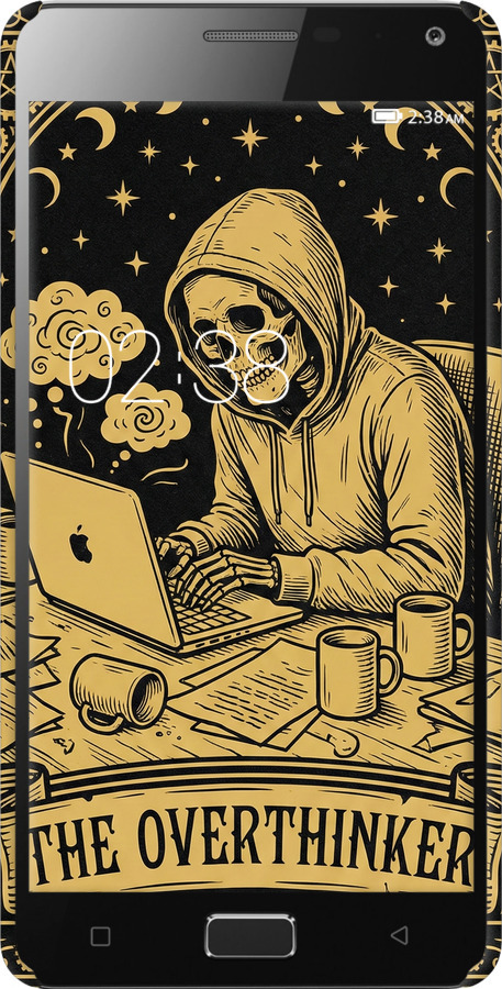 3D пластиковый глянцевый чехол The Overthinker для Lenovo Vibe P1 - 6774c-152 изображение 