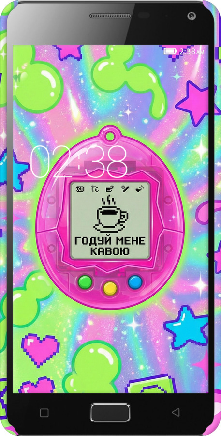 3D пластиковый глянцевый чехол Y2K Aesthetic Retro Pet: Годуй мене кавою для Lenovo Vibe P1 - 6784c-152 изображение 