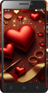 3D пластиковый матовый чехол Сердечки v3 для Lenovo Vibe P1m - 5833m-154 изображение 