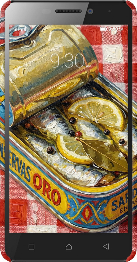 3D пластиковый матовый чехол Vintage Sardine Tin Phone для Lenovo Vibe P1m - 6772m-154 изображение 