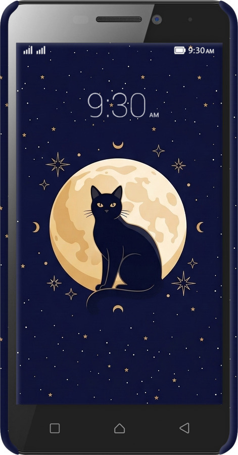 3D пластиковий матовий чехол Cute Cat Celestial/Witchy для Lenovo Vibe P1m - 6787m-154 изображение 