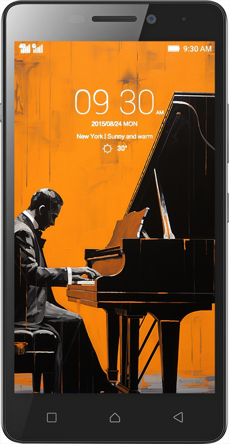 Силиконовый чехол Чехол для телефона Мужчина за Роялем для Lenovo Vibe P1m - 5938u-154 изображение 