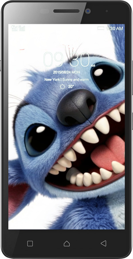 Силиконовый чехол Стич для Lenovo Vibe P1m - 6684u-154 изображение 