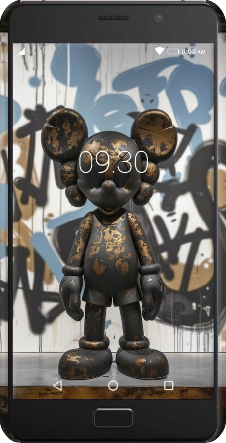 3D пластиковий матовий чехол Bronze kaws v2 для Lenovo Vibe P2 - 6098m-792 изображение 