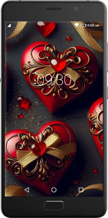 Силиконовый чехол Сердечки v4 для Lenovo Vibe P2 - 5834u-792 изображение 