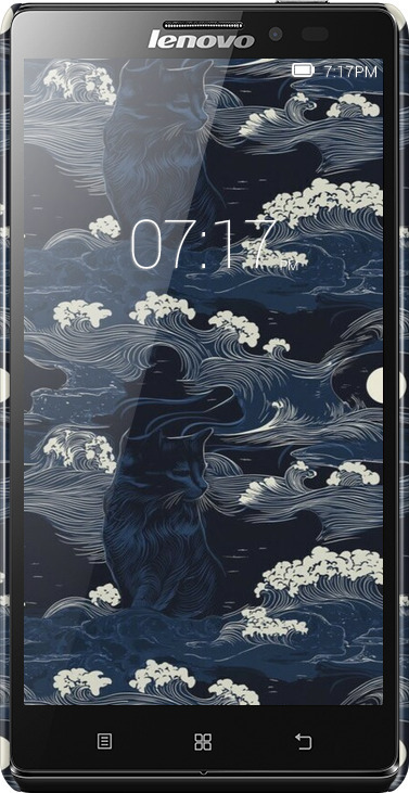 3D пластиковый матовый чехол Морская тематика в стиле арт-деко для Lenovo Vibe Z K910 - 6520m-85 изображение 
