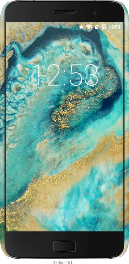 3D пластиковый глянцевый чехол Green marble для Lenovo ZUK Z1 - 4365c-461 изображение 