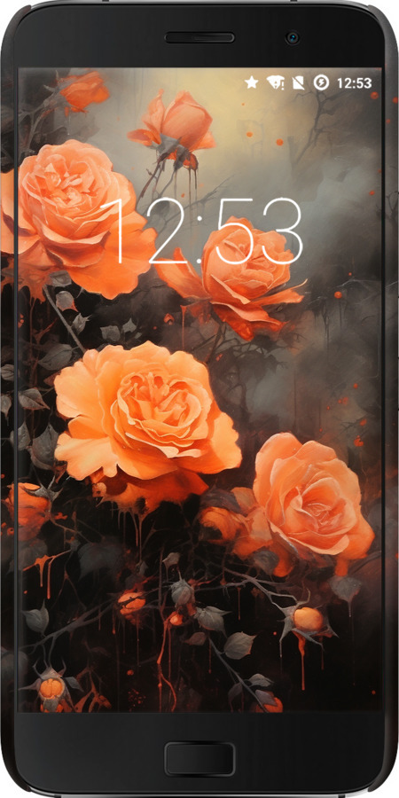 3D пластиковый глянцевый чехол Оранжевые розы для Lenovo ZUK Z1 - 5944c-461 изображение 