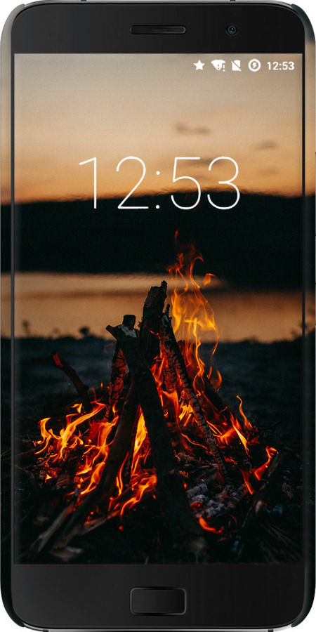 3D пластиковий глянцевий чехол Вогонь для Lenovo ZUK Z1 - 6021c-461 изображение 